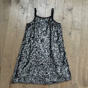 Kid’s Sequin Black and Silver Dress - size 7/8